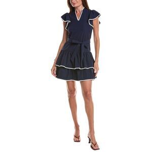 Cece Womens  Flutter Midi Dress, Navy